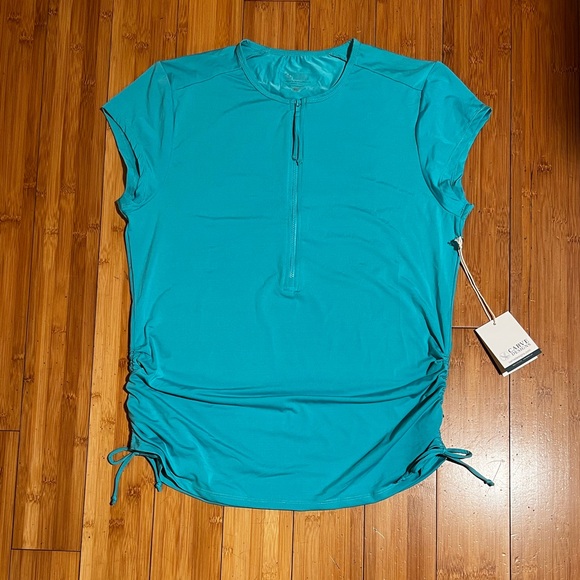 NWT Carve Designs Dawson Rashguard Top in Julep / Aqua Blue Size XL - Picture 4 of 15